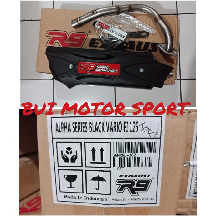 knalpot r9 misano vario 125 dan vario 150 original r9