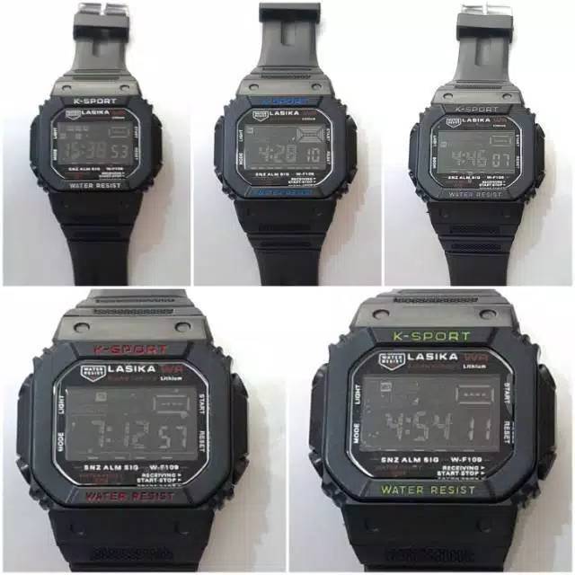 (Terima Cod)Jam Tangan Pria Lasika WF109 Sergi Anti Air  Strap Rubber (Dikirim Dari Jakarta)