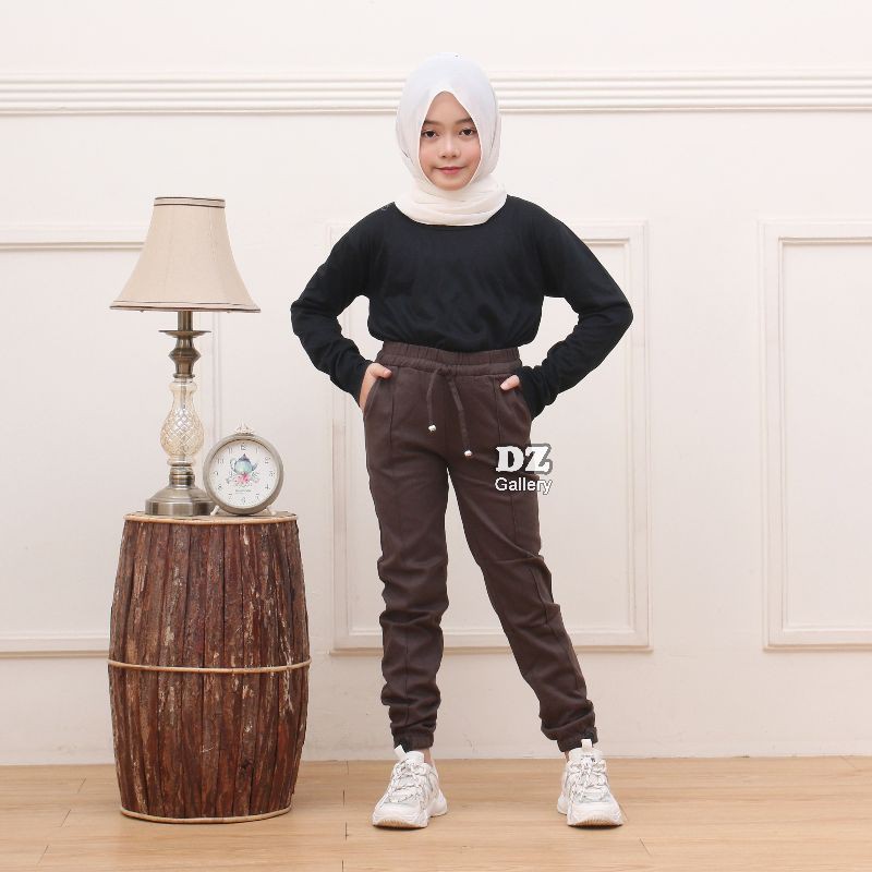 Celana baggy pant anak perempuan premium bahan twil combet