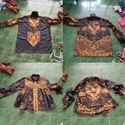 Kain Batik Solo (grounding) Motif Burung Garuda Pancasila Warna Coklat