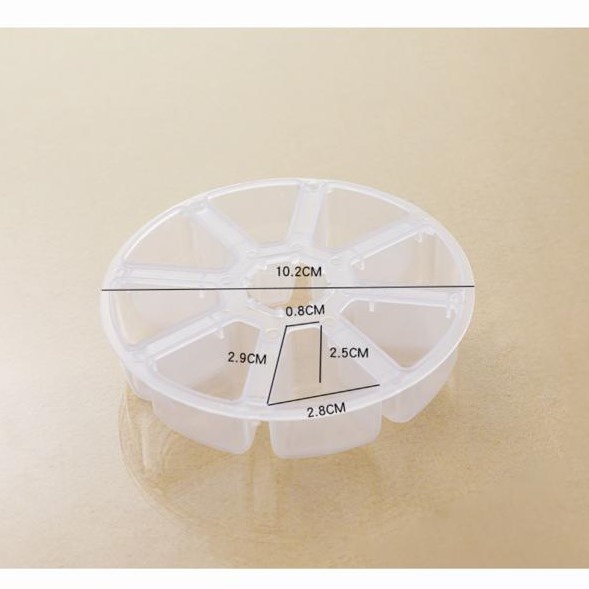 Kotak Tempat Obat Perkakas Sekat Atau Organizer Box / Kotak Serbaguna Bulat 6 &amp; 8 Sekat