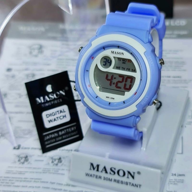 Jam Tangan Anak Digital Mason MDB 7008 Rubber Original