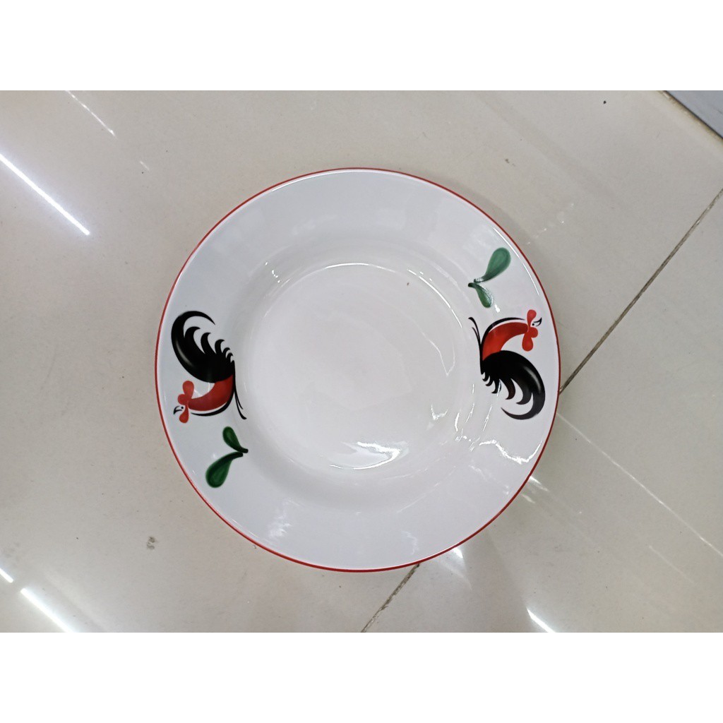Kopin - Piring Makan Keramik / Porcelain Plate Kopin Ayam Jago Kpb9d 9 Inci