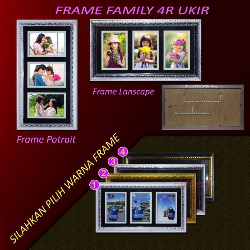 Frame/bingkai foto/family 4R