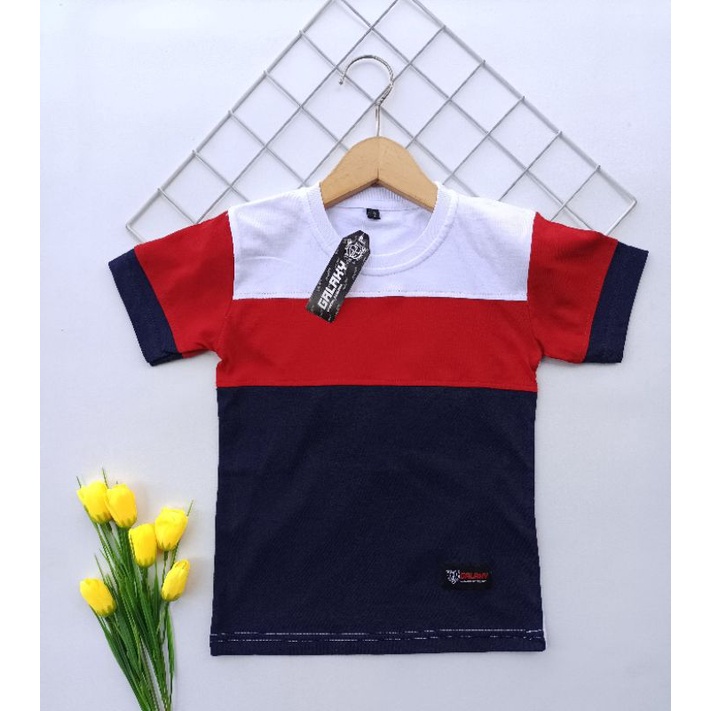 Kaos kombinasi anak usia 1-10th/ Kaos distro anak kombinasi warna