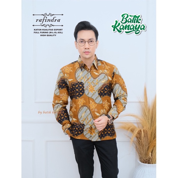 RAFINDA Baju Batik Pria Berlapis Furing Bahan Katun Berkualitas Ekspor