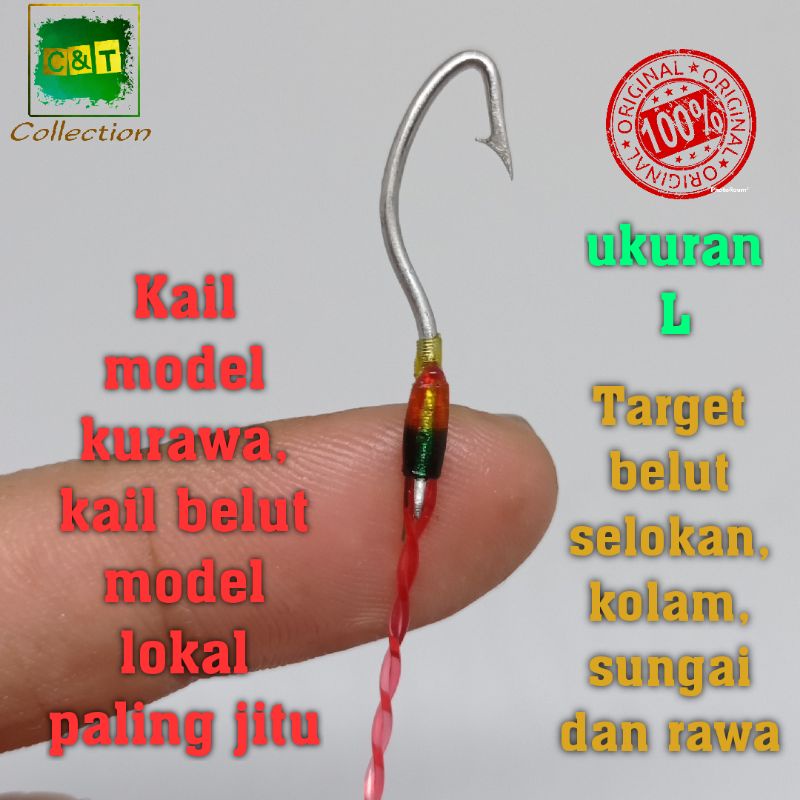 Kail Pancing Urek Belut Pancing Belut Kail Belut India Bahan Baja Model Kurawa Ukuran L