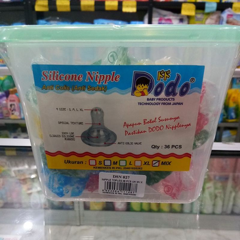 DODO SILICONE NIPPLE ANTI SEDAK MIX