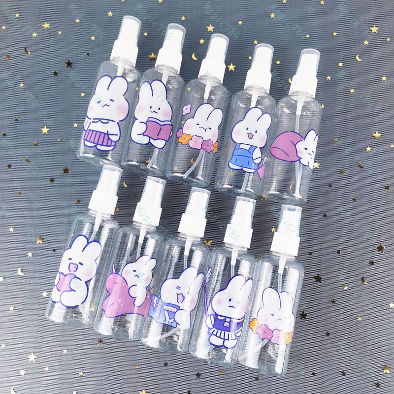 Magic789 Cute Rabbit Cartoon Spray Bottle 100ML Plastic Travel Size Bottles for Cosmetic Perfume