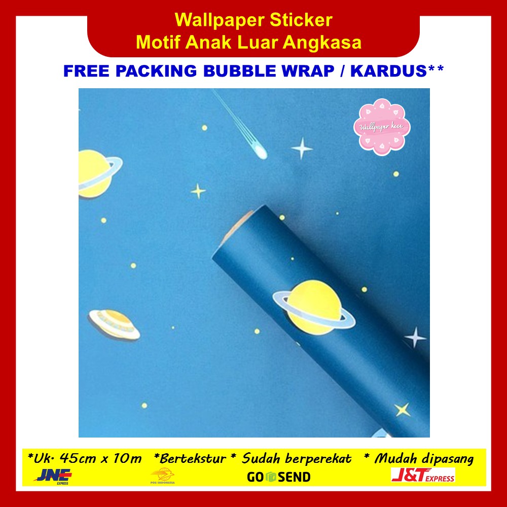 Wallpaper Sticker Dinding 45cm X 10m Luar Angkasa Walpaper Stiker