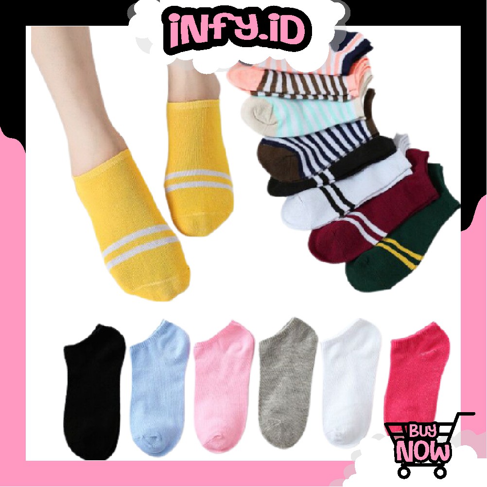 INFY - Kaos Kaki Ankle Cute / Kaos Kaki Pendek Korea kaki semata / Socks / Short Socks K272 COD R097