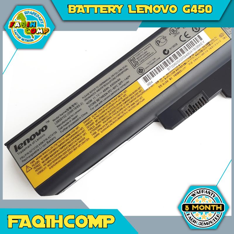 Baterai Original Laptop Lenovo 3000 G430 G450 G530 B460 G550