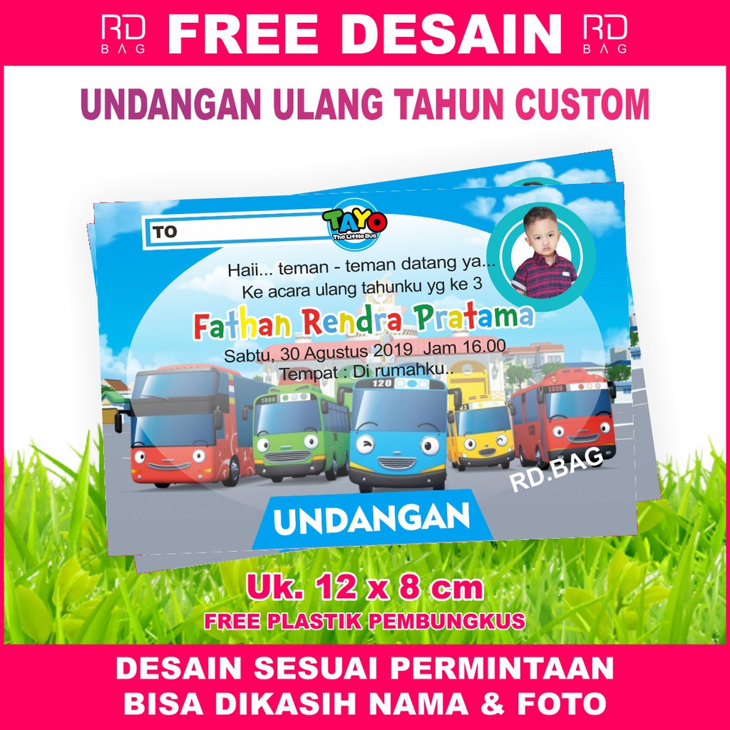 UNDANGAN ULTAH ANAK / UNDANGAN ULTAH CUSTOM / UNDANGAN ULTAH MURAH / KARTU UCAPAN ULTAH