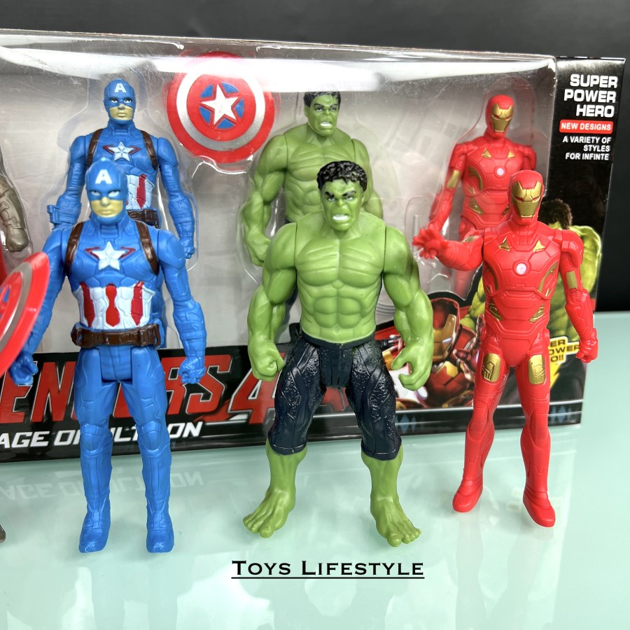 Mainan Pajangan Action Figure Marvel Avengers 4 Age of Ultron (5 Hero)