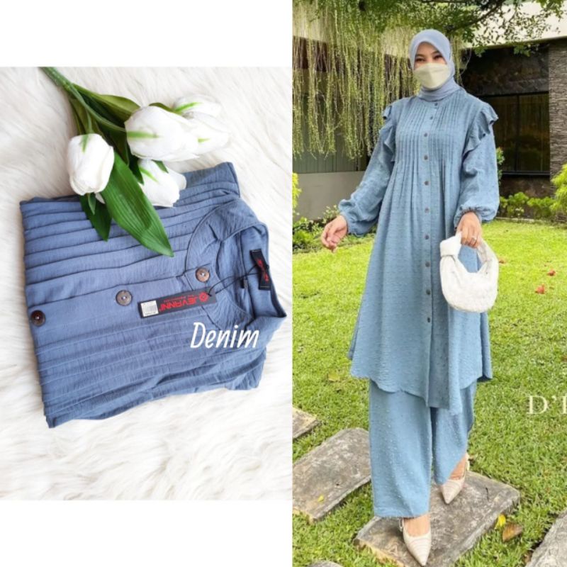 ANDIN LONG TUNIK SET // SET LONG TUNIK ORIGINAL JEVANI