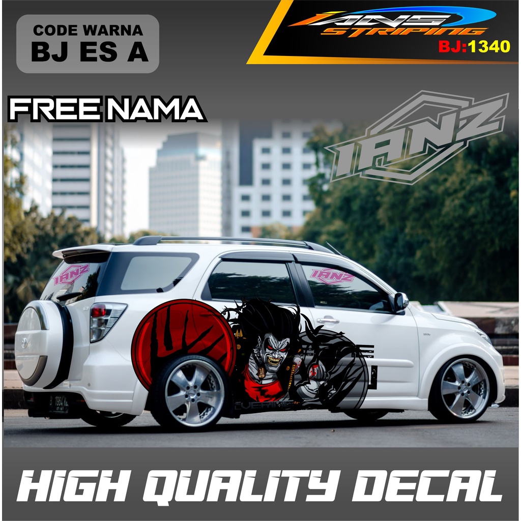 STIKER DECAL MOBIL TERIOS PAJERO / VARIASI STICKER DECAL TERBARU / TERMURAH STIKER MOBIL INNOVA