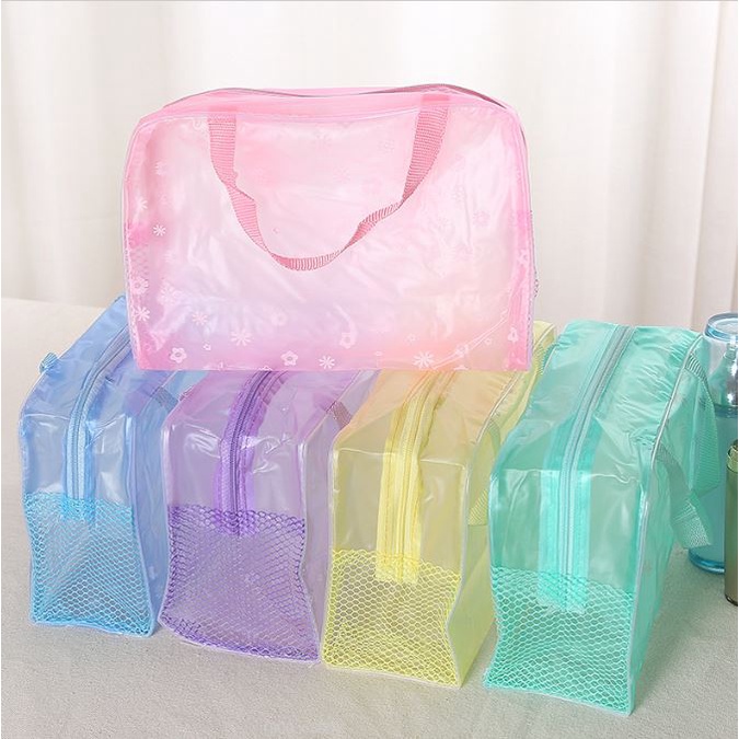 BV.ID KO684 TEMPAT MAKE UP TAS KOSMETIK ANTI AIR BAHAN PVC COSMETIC ORGANIZER TRAVEL BAG