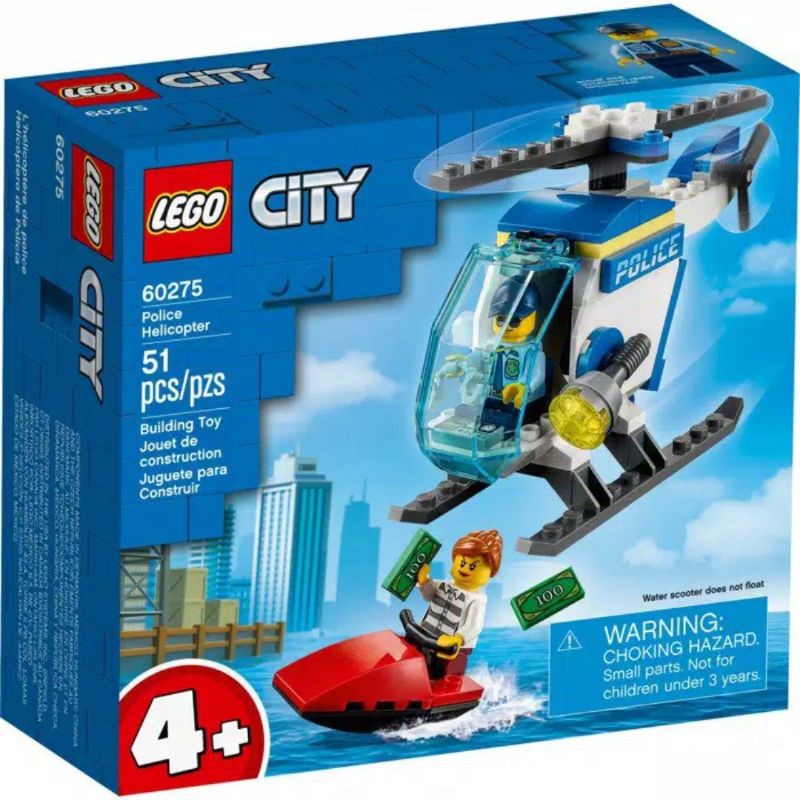 Lego City Helicopter Polisi Kejar Pencuri