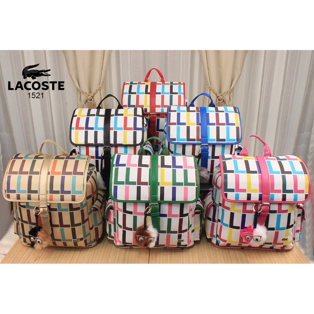 Tas Ransel Lacoste Twin L 1521-19  UIO 89  batam impor original fashion branded reseller sale