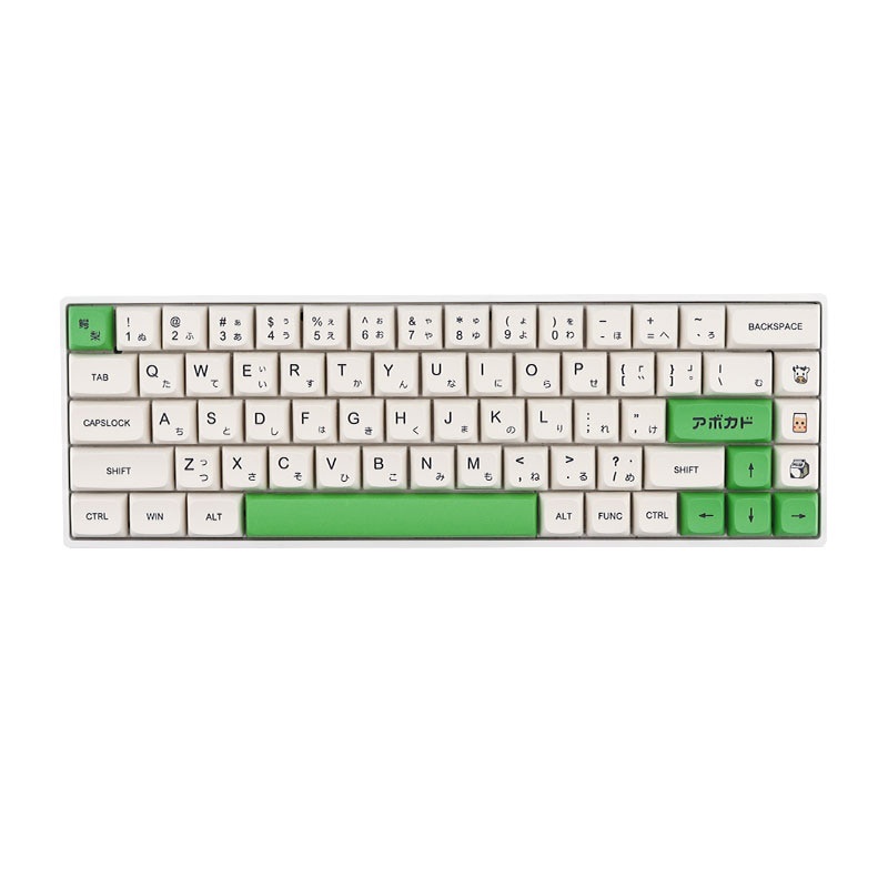 Keycaps 137 Tombol Bahan Pbt Warna Hijau Alpukat Susu Untuk Keyboard Mekanik