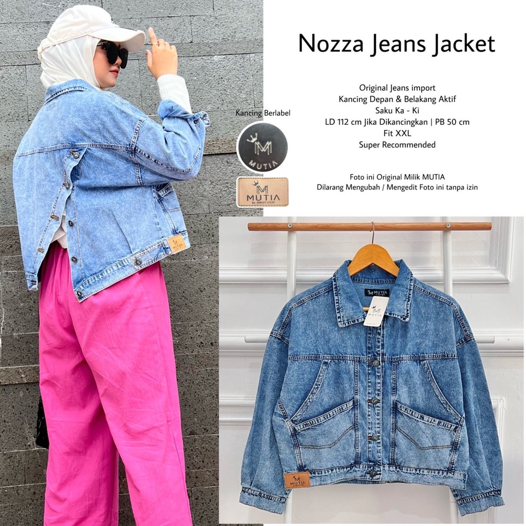 JAKET JEANS / 18.7 / SAISSA KAISSA LIZZA LAVENA LAVANYA NOZZA LANIE BESTARA CROPPIE RUFELLA TWO TONE DUNAL PLUFFINA ELLERY / OUTER OVERSIZE / ALLSIZE / MUTIA
