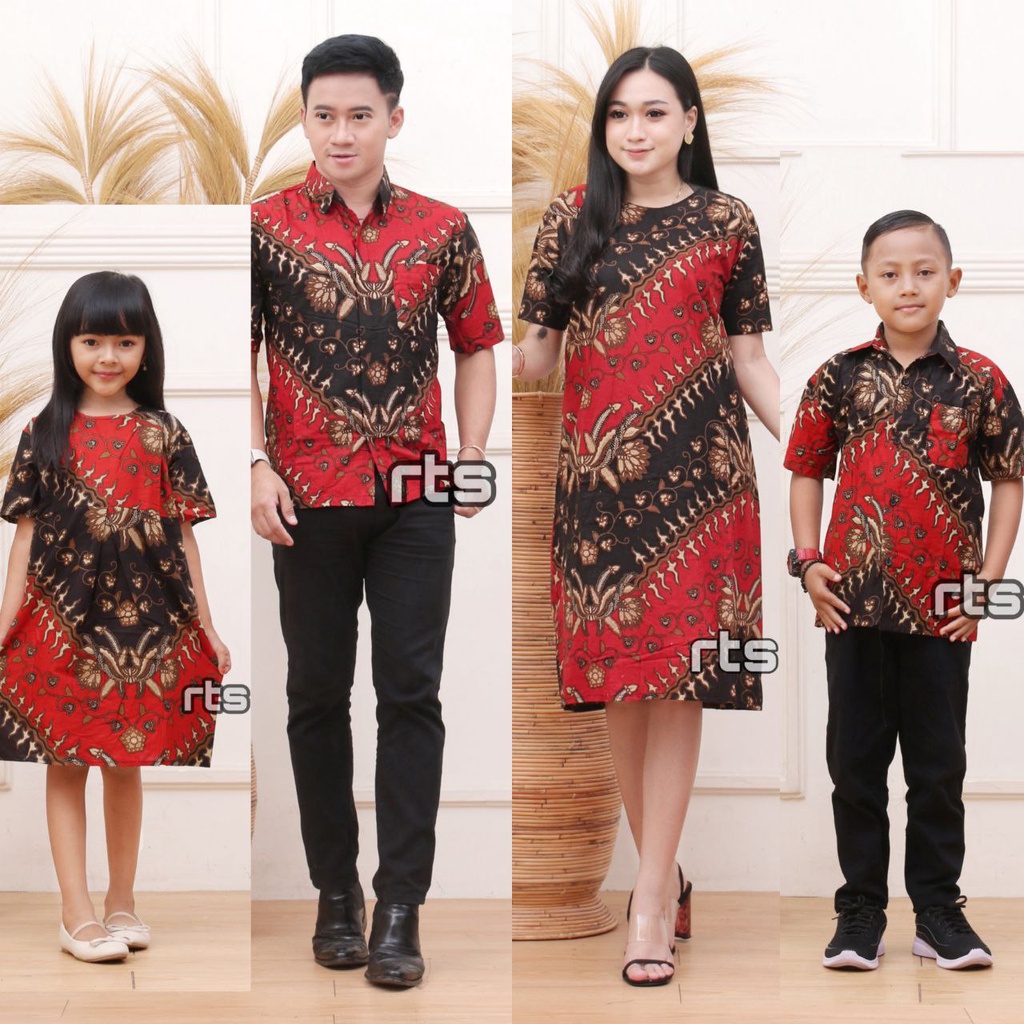 BISA DIBELI TERPISAH BATIK COUPLE FAMILY MOTIF KERIS MERAH