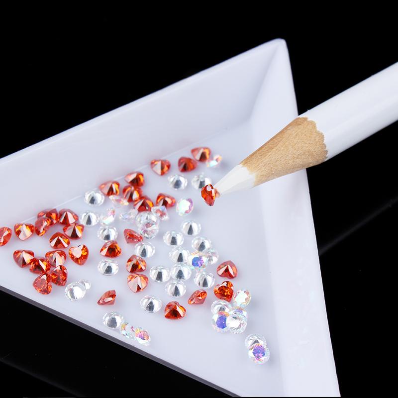 1pc Nail Dotting Pen Crystal Beads Handle Rhinestone Studs Picker Wax Pencil  Glitter Powder Nail Art Tools