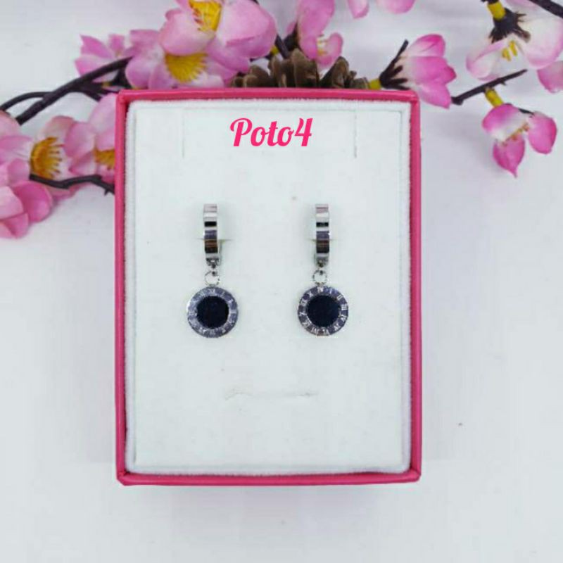 Anting Asli Titanium Fashion Korea Simple Anti Karat &amp; Alergi