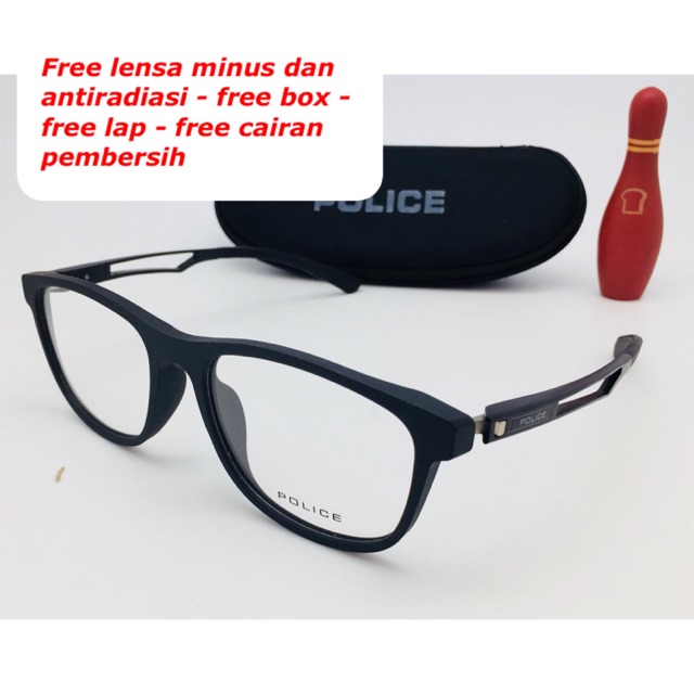 PAKET KACAMATA LENSA MINUS anti radiasi pria wanita Police Better