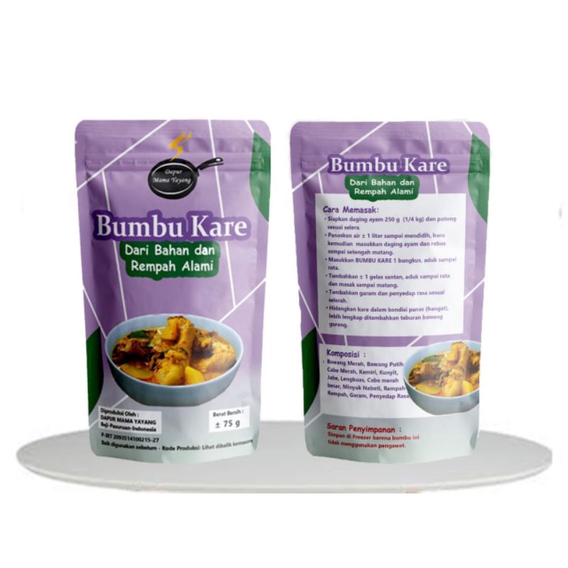 

Bumbu Kare Instan Racik Spesial Non MSG Dapur Mama Yayang 75gr
