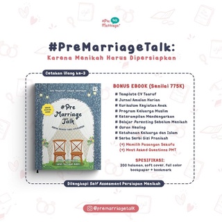 #PreMarriageTalk Book: Karena Menikah Harus Dipersiapkan