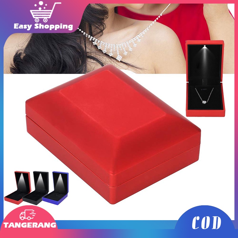 Kotak Kalung LED/Kotak Perhiasan Kalung/Box Kalung/Necklace Box/Perhiasan Kalung Lampu LED Mewah