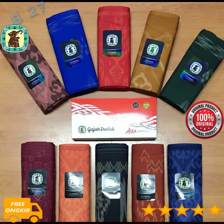 G25-10 Kain Sarung Gajah Duduk Motif Kembang Original Dewasa