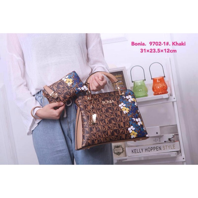 Bonia monogram flowers#9792-1# set 2 in 1