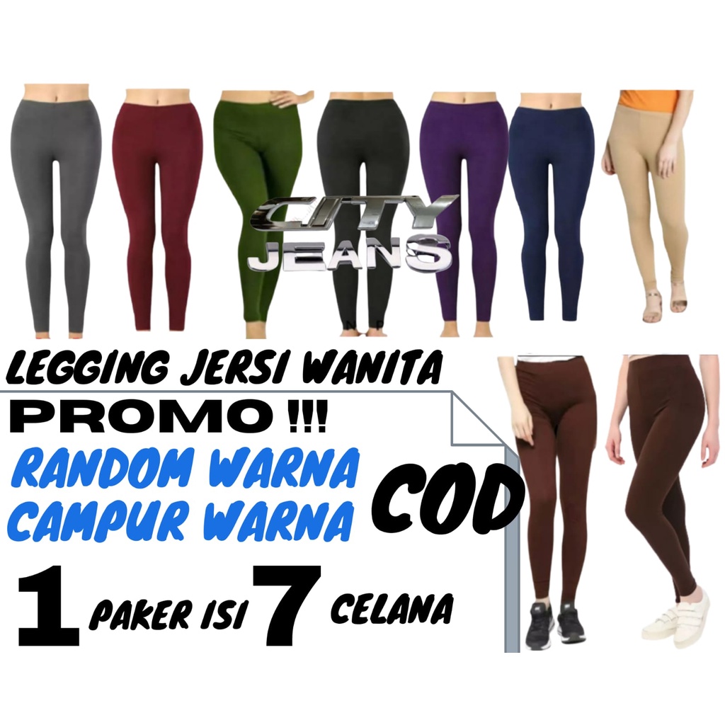 CELANA LEGGING PANJANG WANITA / PROMO ISI 1 PC SAMPAI 8 PC  / 1 PAKET ISI 8 PC /leging PANJANG 3/4 (produk ready bisa langsung di order) BISA COD