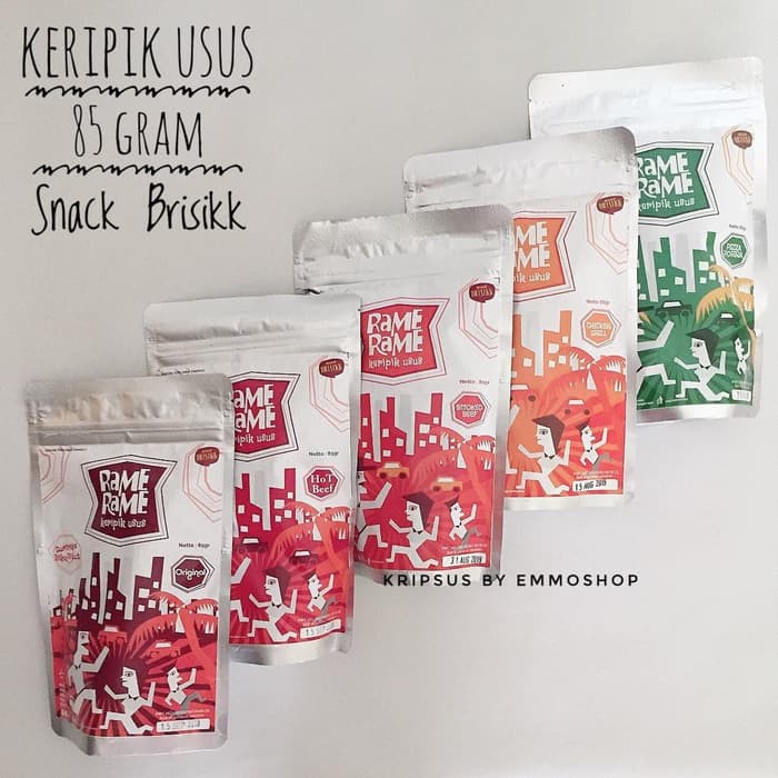 

Kripsus Rame Rame Keripik Usus Snack Brisikk 85gr ~ kp1177