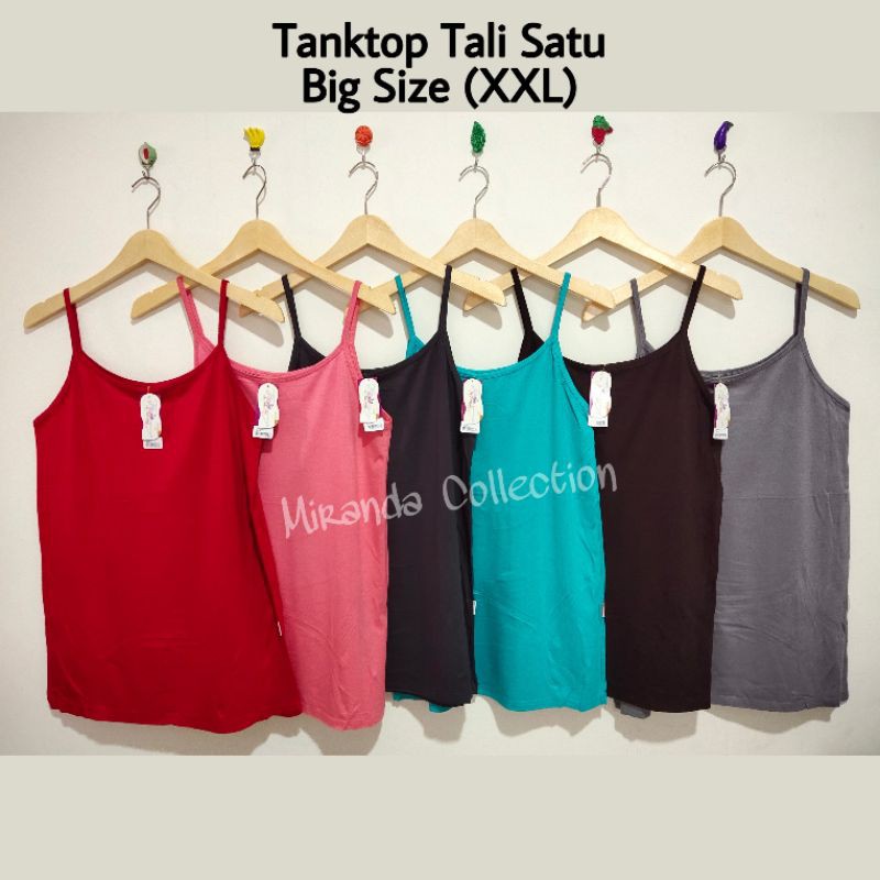Tank Top Miranda JUMBO  / Tanktop Tali Kecil Big Size (XXL)  Bahan Rayon - 6169-3