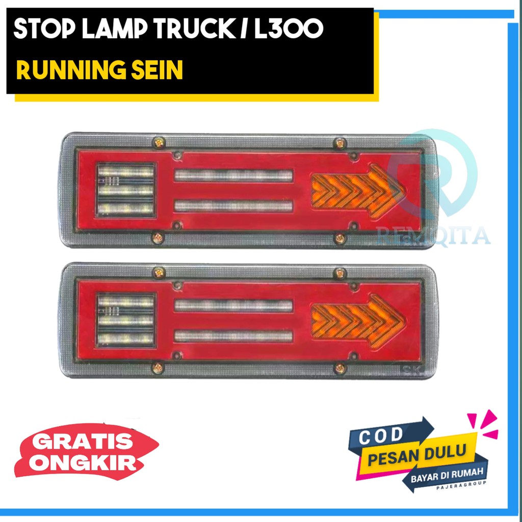 Stop lamp Truk Variasi LED Stop Lamp Mobil Truck Running Sein Universal 12 Volt dan 24 Volt