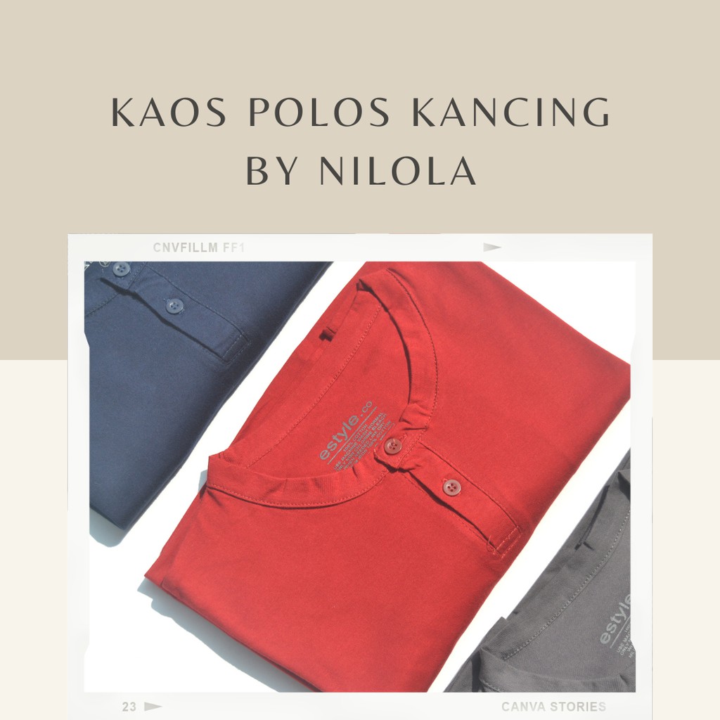 KAOS POLOS KANCING/KAOS KANCING PRIA