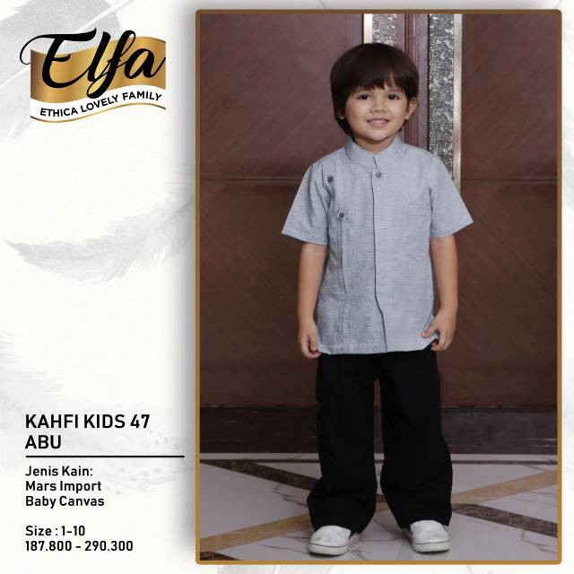 KAHFI KIDS 47 ABU // SETELAN ANAK ETHICA