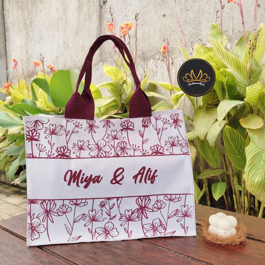 Diana Bag Totebag Souvenir Pernikahan Undangan Ucapan Terima Kasih Wedding Nikah Pertunangan