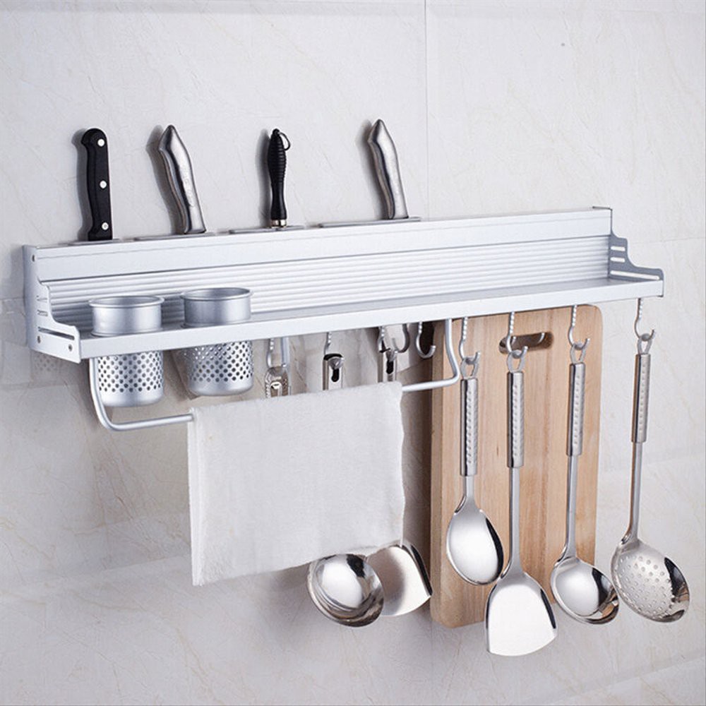 [ 2KG ] SHENAR RAK DINDING DAPUR ALUMINIUM SERBAGUNA 60CM/RAK DAPUR GANTUNG ALUMINIUM ANTI KARAT