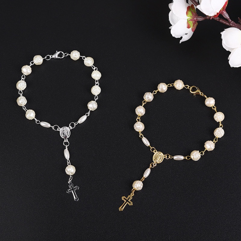 Siy Gelang Tangan Rosario Katolik Motif Manikmanik Batu Agate Warna Coklat Untuk Priawanita