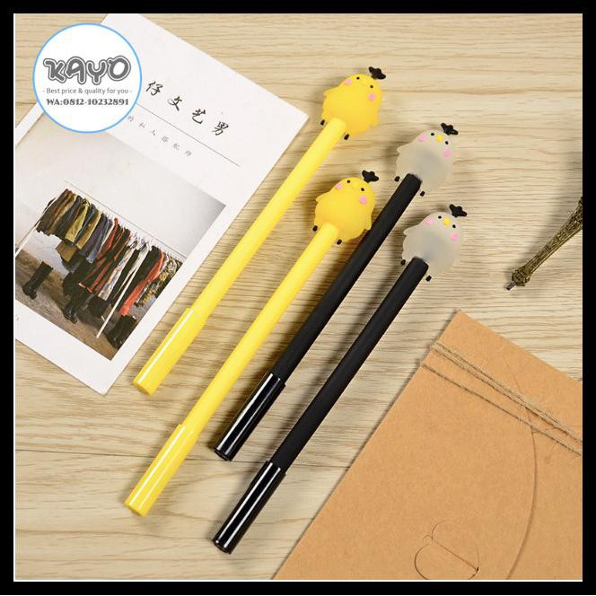 

Pulpen Motif Chicken, Pen Gel Motif Ayam Lucu Unik Zakka Korea Lucu