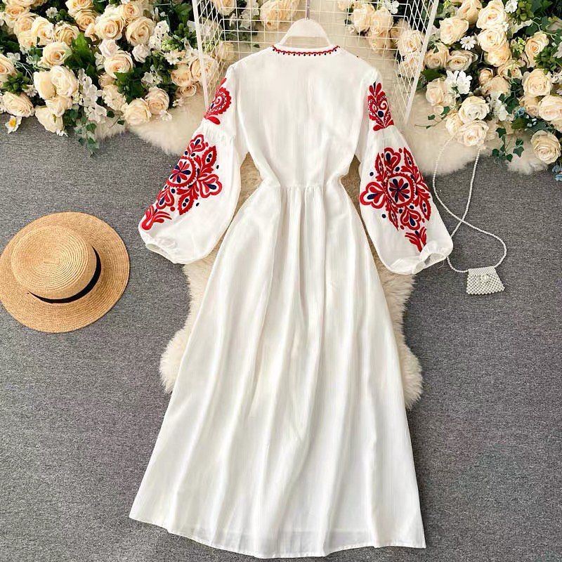 BOHEMIAN TUNIC PUTIH BORDIR / ATASAN / BAJU WANITA / KOREA STYLE