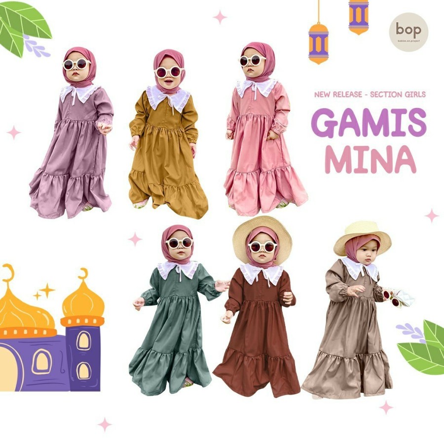 Gamis anak katun toyobo 1-10 thn Gamis Minna Jump Inc Gamis Anak