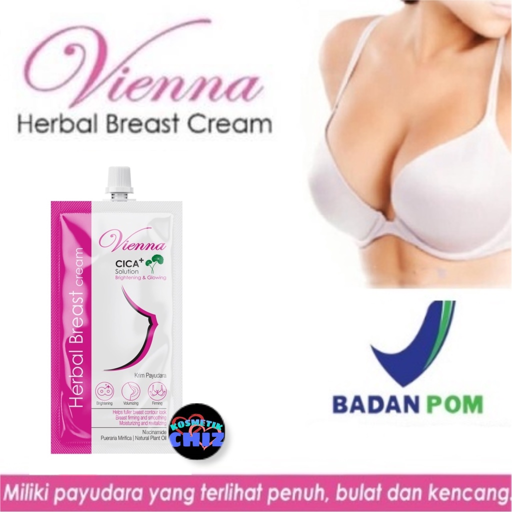 ♥CHIZ♥ VIENNA HERBAL BREAST CREAM 30 ML - CICA+ KRIM PAYUDARA BRIGHTENING & GLOWING NIACINAMIDE | PU