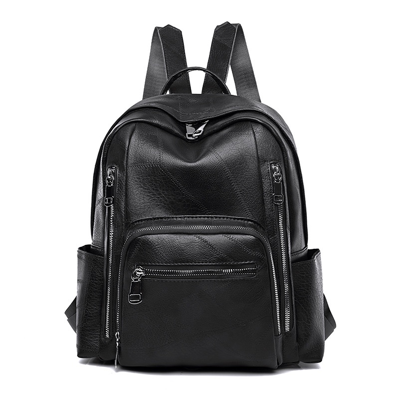 TAS RANSEL WANITA IMPORT KULIT HITAM MANIYA TA485B5 PREMIUM BACKPACK SEKOLAH BESAR PUNGGUNG GENDONG KERJA KULIAH FASHION KOREA REMAJA BATAM BRANDED