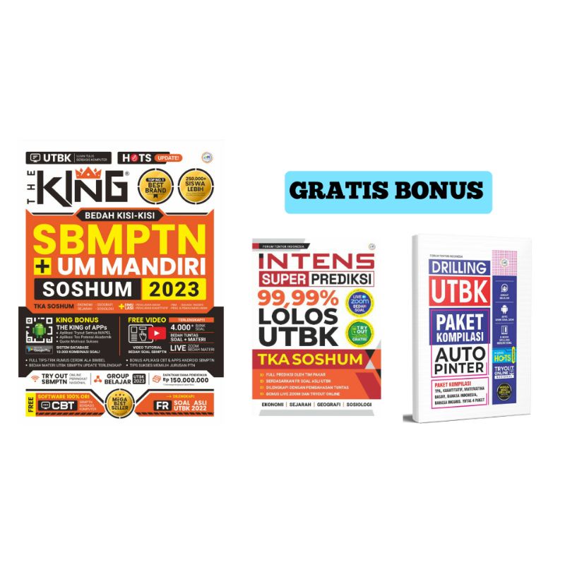 Buku The King Bedah Kisi-kisi SBMPTN & UM Mandiri Soshum 2023 - PENGIRIMAN DARI JAKARTA-23 + INTENS + KOMPLS