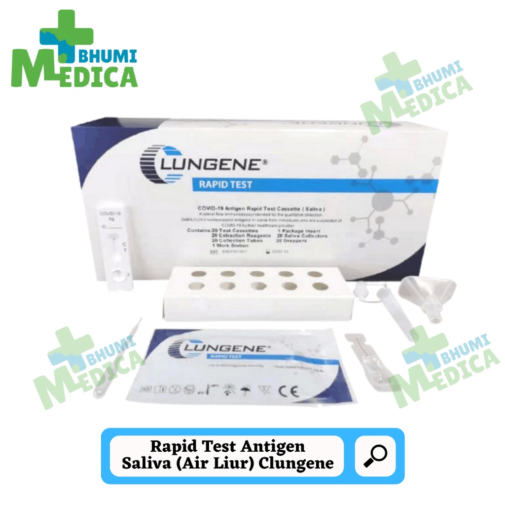 Saliva Antigen Rapid Test Kit Air Liur Clungene Tes C0vid Mandiri